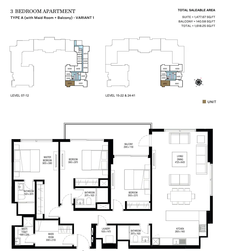 Crest Grande A3102 interactive floor plan